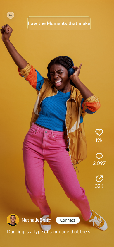 GidConnect reels home screen